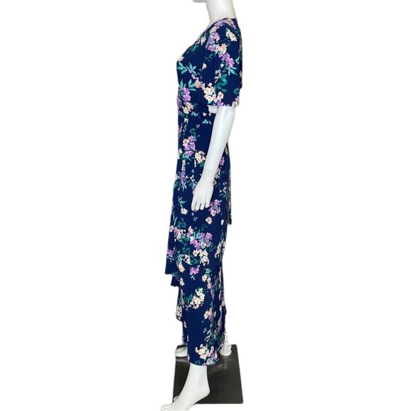 CHELSEA28 Women’s Print Wrap Dress - Navy Floral Sz XXS - Picture 4 of 9